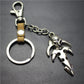 Reaper Skull Alloy Pendant Leather Keychain Retro Key Ring Pendant Jewelry