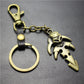Reaper Skull Alloy Pendant Leather Keychain Retro Key Ring Pendant Jewelry