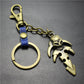 Reaper Skull Alloy Pendant Leather Keychain Retro Key Ring Pendant Jewelry