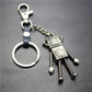 Robot Robot Alloy Pendant Keychain Ancient Silver Key Ring Jewelry Accessories Bag Pendant