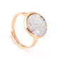 Fashion personality crystal cluster ring simple creative open ring jewelry