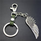 High-quality brushed retro alloy angel wings pendant leather key chain clothing accessories car key ring