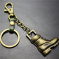 Retro horse boots key chain brushed shiny alloy accessories car key bag pendant gift Taobao gift