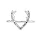 ins Christmas elk antler ring female copper material animal ring jewelry