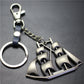 Yifanshun Retro Alloy Sailboat Pendant Leather Keychain 3cm Key Ring Korean Wave Jewelry Bag Pendant