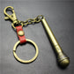 Long handle microphone microphone keychain antique silver bronze key ring jewelry bag pendant pendant