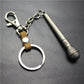 Long handle microphone microphone keychain antique silver bronze key ring jewelry bag pendant pendant