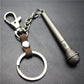 Long handle microphone microphone keychain antique silver bronze key ring jewelry bag pendant pendant
