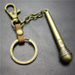 Long handle microphone microphone keychain antique silver bronze key ring jewelry bag pendant pendant
