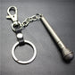 Long handle microphone microphone keychain antique silver bronze key ring jewelry bag pendant pendant