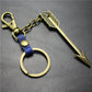 Large Arrow Alloy Pendant Leather Keychain Retro Key Ring Pendant Korean Wave Jewelry