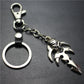 Reaper Skull Alloy Pendant Leather Keychain Retro Key Ring Pendant Jewelry