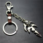Reaper Skull Alloy Pendant Leather Keychain Retro Key Ring Pendant Jewelry