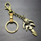 Reaper Skull Alloy Pendant Leather Keychain Retro Key Ring Pendant Jewelry