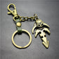 Reaper Skull Alloy Pendant Leather Keychain Retro Key Ring Pendant Jewelry