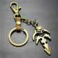 Reaper Skull Alloy Pendant Leather Keychain Retro Key Ring Pendant Jewelry