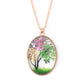 Fashion creative dried flower tree of life necklace simple and sweet clavicle chain jewelry