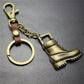 Retro horse boots key chain brushed shiny alloy accessories car key bag pendant gift Taobao gift