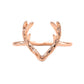 ins Christmas elk antler ring female copper material animal ring jewelry