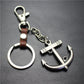Sailing diary, big anchor, alloy key chain, leather middleware, accessories, key ring, bag, pendant