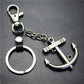Sailing diary, big anchor, alloy key chain, leather middleware, accessories, key ring, bag, pendant