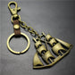 Yifanshun Retro Alloy Sailboat Pendant Leather Keychain 3cm Key Ring Korean Wave Jewelry Bag Pendant