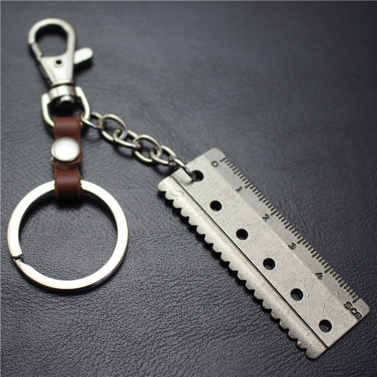 Accurate 5cm scale key chain cowhide middleware connection dog buckle key ring Korean wave jewelry bag pendant