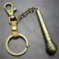 Long handle microphone microphone keychain antique silver bronze key ring jewelry bag pendant pendant