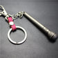 Long handle microphone microphone keychain antique silver bronze key ring jewelry bag pendant pendant