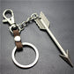 Large Arrow Alloy Pendant Leather Keychain Retro Key Ring Pendant Korean Wave Jewelry