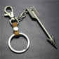 Large Arrow Alloy Pendant Leather Keychain Retro Key Ring Pendant Korean Wave Jewelry