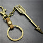 Large Arrow Alloy Pendant Leather Keychain Retro Key Ring Pendant Korean Wave Jewelry