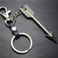Large Arrow Alloy Pendant Leather Keychain Retro Key Ring Pendant Korean Wave Jewelry