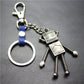 Robot Robot Alloy Pendant Keychain Ancient Silver Key Ring Jewelry Accessories Bag Pendant