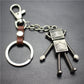 Robot Robot Alloy Pendant Keychain Ancient Silver Key Ring Jewelry Accessories Bag Pendant