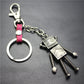 Robot Robot Alloy Pendant Keychain Ancient Silver Key Ring Jewelry Accessories Bag Pendant