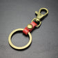 Top layer cowhide pendant key ring dog buckle leather key chain accessories multi-color optional direct supply