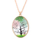 Fashion creative dried flower tree of life necklace simple and sweet clavicle chain jewelry