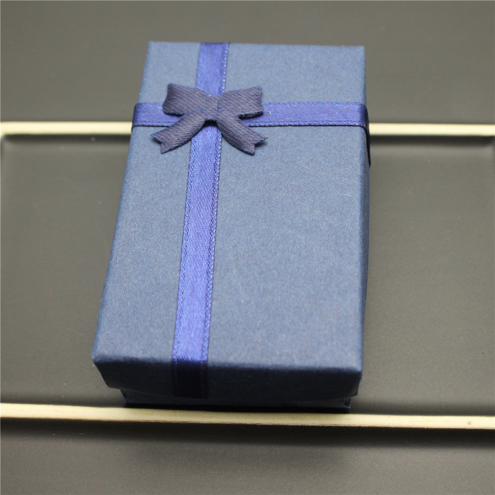 Heaven and Earth Cover Packaging Box Bowknot Decoration Jewelry Box Rectangular Necklace Ring Jewelry Box