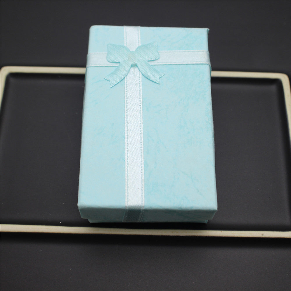 Heaven and Earth Cover Packaging Box Bowknot Decoration Jewelry Box Rectangular Necklace Ring Jewelry Box