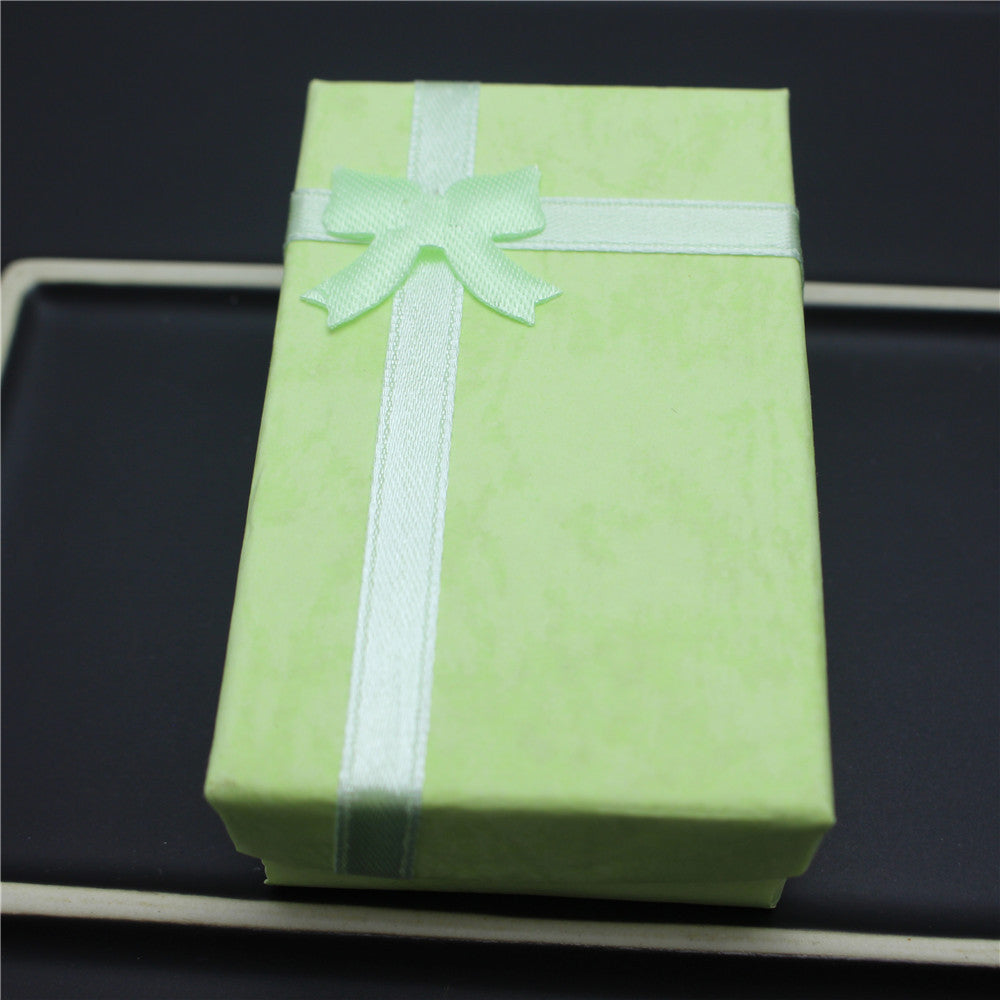 Heaven and Earth Cover Packaging Box Bowknot Decoration Jewelry Box Rectangular Necklace Ring Jewelry Box