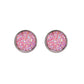 Harajuku simple geometric round frosted dreamy starry sky gemstone starry stainless steel earrings 12MM