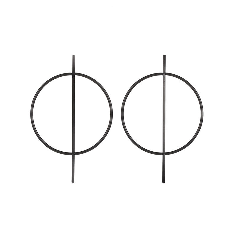 Exaggerated personality big circle geometric earrings night fashion trendy style simple temperament versatile popular earrings