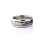 Fashion Stainless Steel Inlaid Colorful Shell Ring Popular Titanium Steel Ring Jewelry