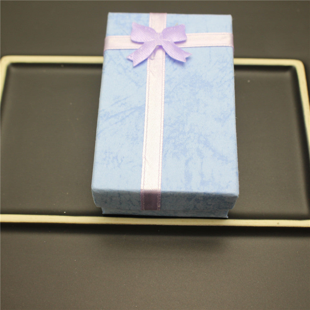 Heaven and Earth Cover Packaging Box Bowknot Decoration Jewelry Box Rectangular Necklace Ring Jewelry Box