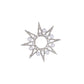 Fashionable geometric exaggerated earrings temperament pearl studded diamond starburst sun flower stud earrings single style