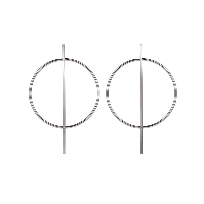 Exaggerated personality big circle geometric earrings night fashion trendy style simple temperament versatile popular earrings