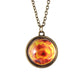 Double-sided glass ball luminous couple necklace Harajuku universe fantasy starry sky gemstone pendant jewelry