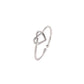 Knotted ring femininity simple hollow love opening ring peach heart heart-shaped ring