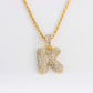 Personalized hip-hop diamond letter necklace fashion trend 26 letters pendant jewelry
